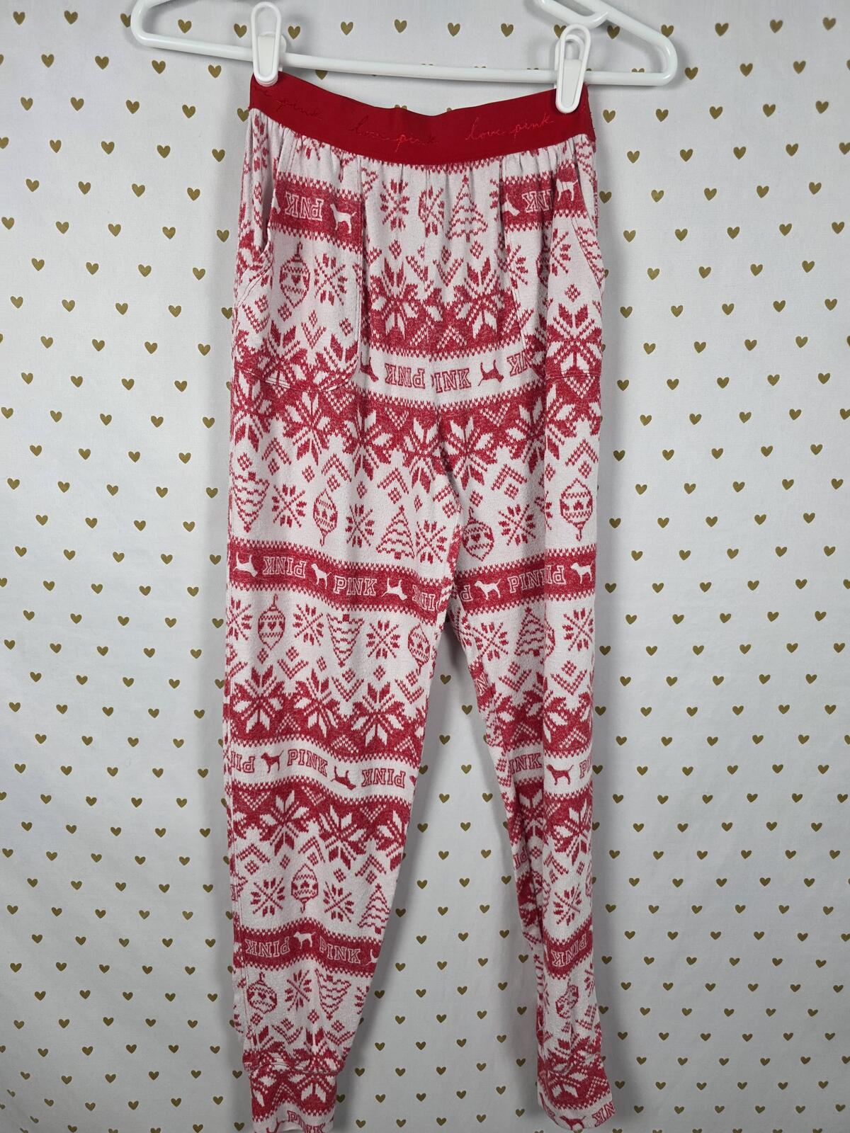Victorias Secret PINK XS S Thermal Lounge Sleep Set Pajamas