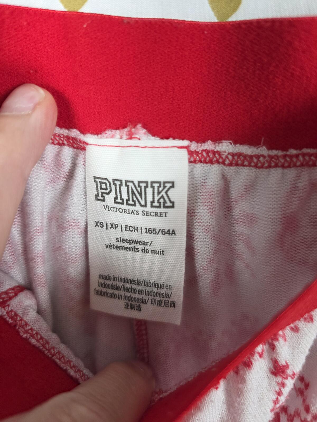 Victorias Secret PINK XS S Thermal Lounge Sleep Set Pajamas