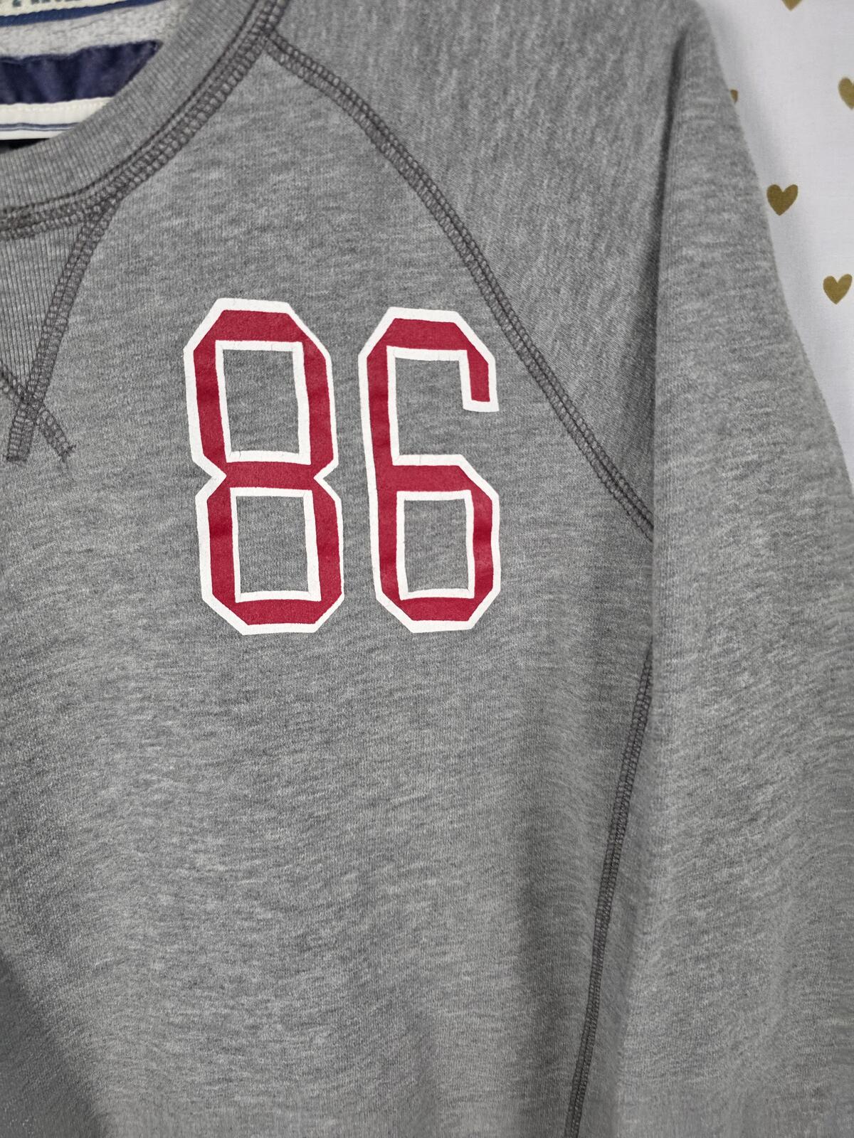 Victorias Secret Pink Vintage University 86 Grey Sweater Shirt y2k MEDIUM