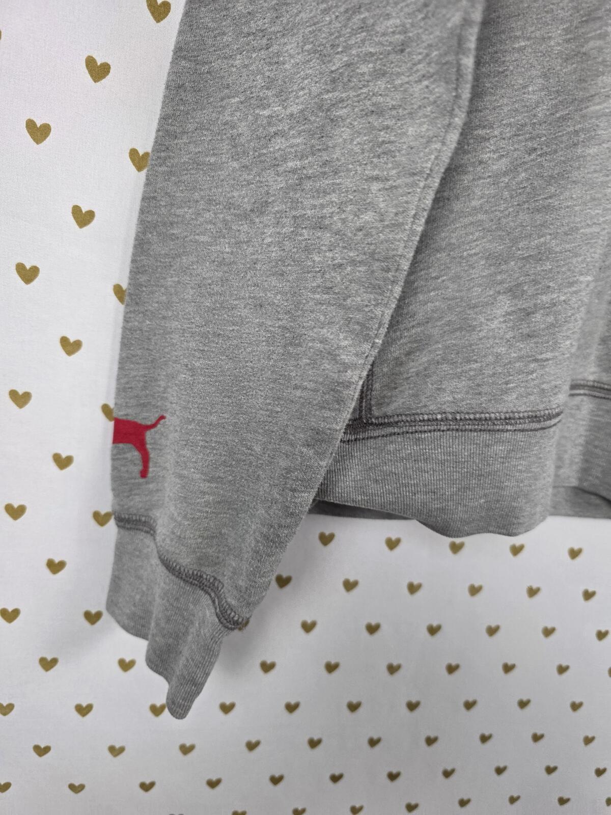 Victorias Secret Pink Vintage University 86 Grey Sweater Shirt y2k MEDIUM