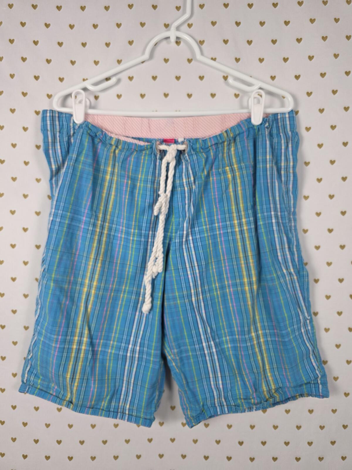 Victorias Secret PINK Vintage HOT Striped Long Sleep Shorts Pajama Bottoms L