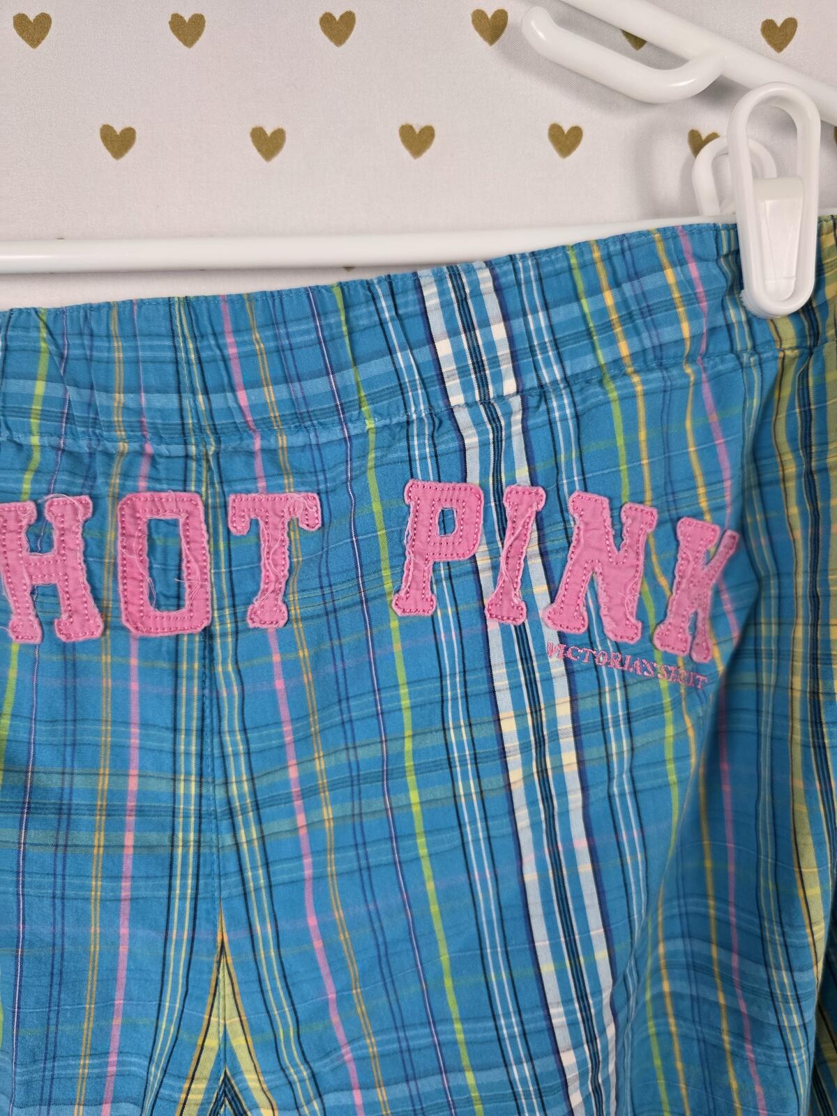Victorias Secret PINK Vintage HOT Striped Long Sleep Shorts Pajama Bottoms L