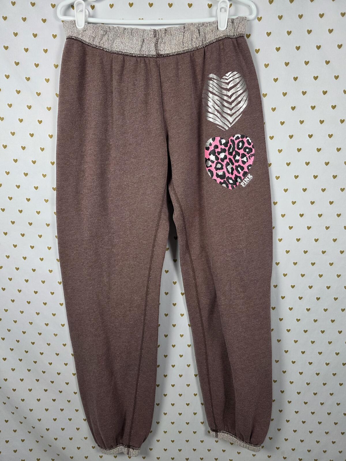 Victorias Secret PINK Vintage Zebra Cheetah Leopard Y2k HTF Joggers Sweatpants M