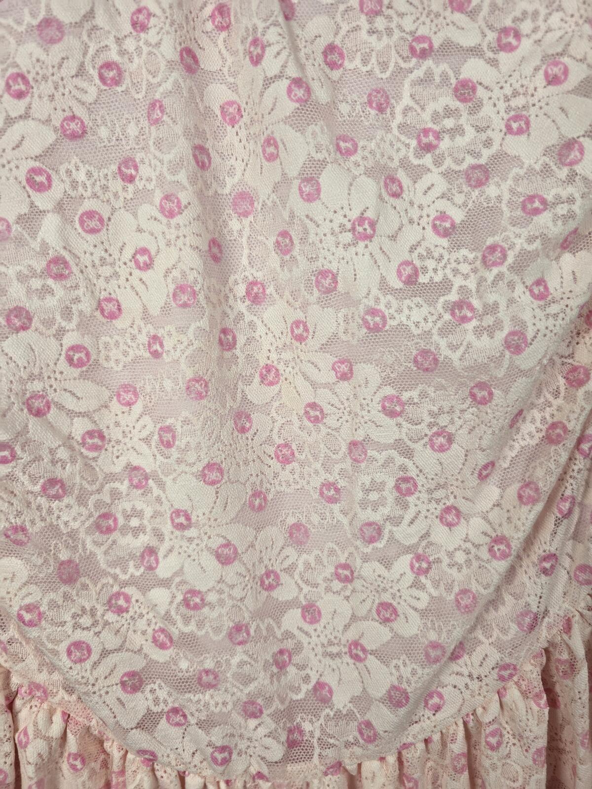 Victorias Secret PINK LOVESHACKFANCY Strapless Ruffled Dress MEDIUM