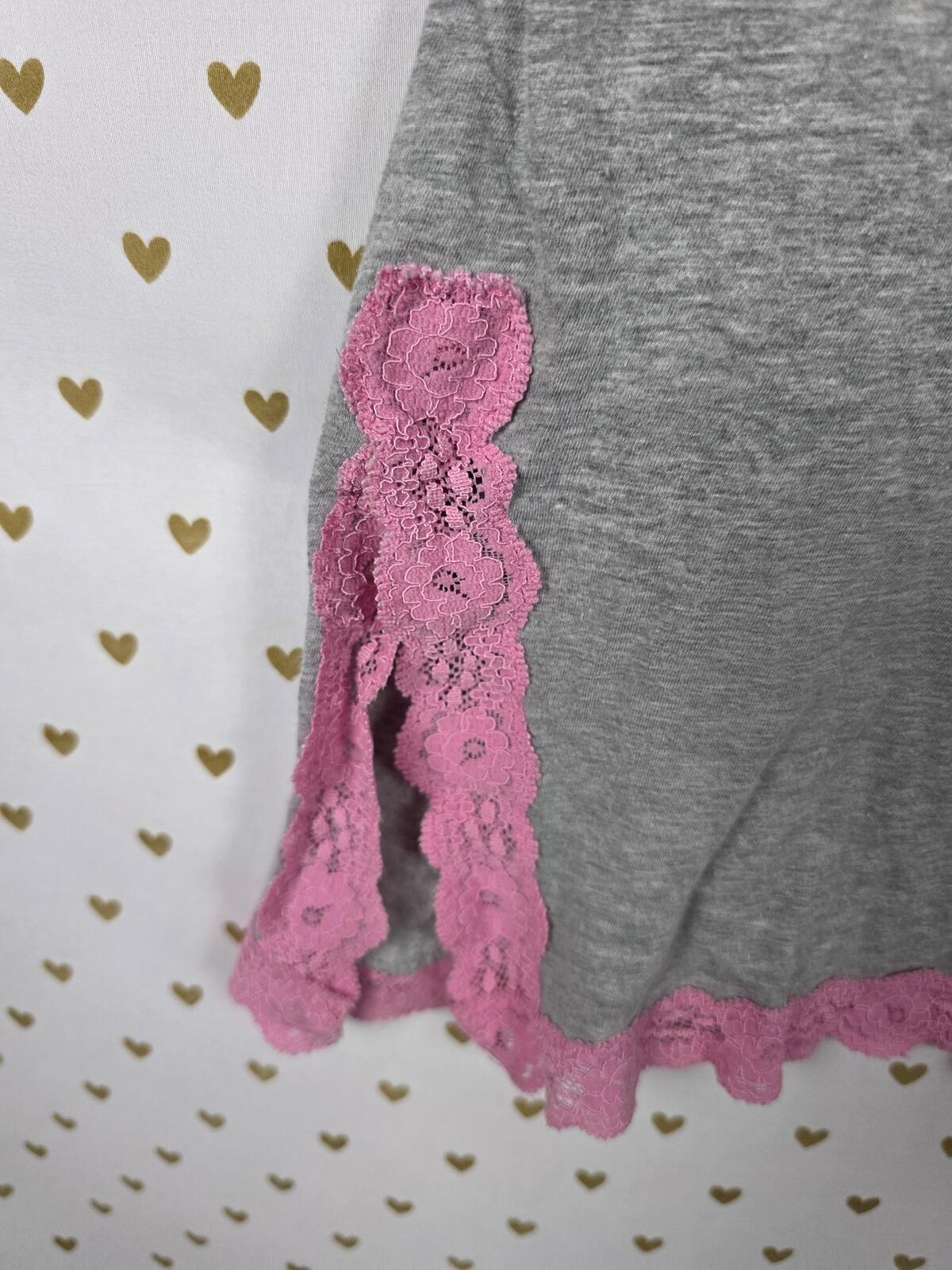 Victorias Secret PINK Vintage Lace Y2k babydoll Slip Dress Cotton Medium Bling