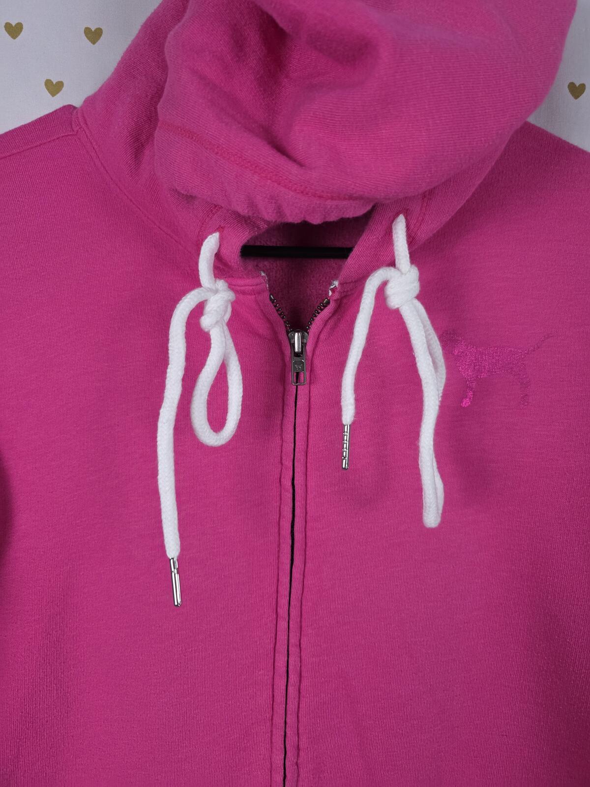 Victorias Secret Pink BlING Love Vintage y2k Sequined Hoodie Jacket Full ZIp S