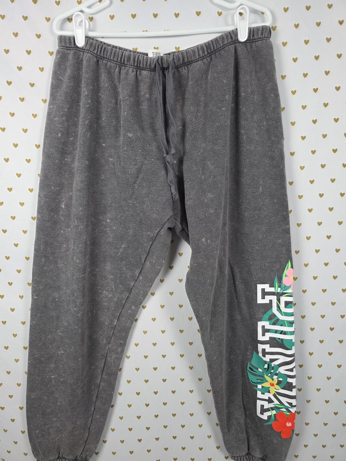 Victorias Secret Pink Vintage Hawaiian xl XXL slouchy sweater sweatpants SET