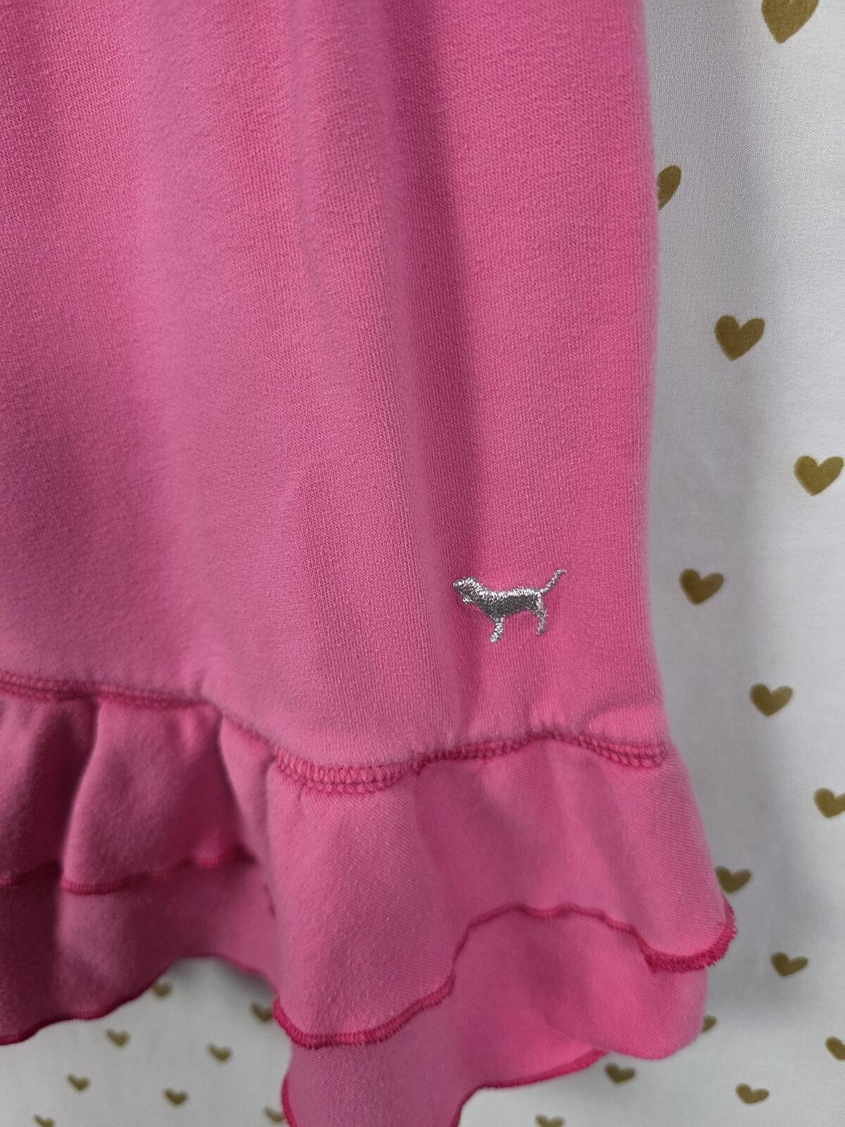 Victorias Secret PINK Vintage y2k Hooded Ruffle V neck Dress LARGE 2008