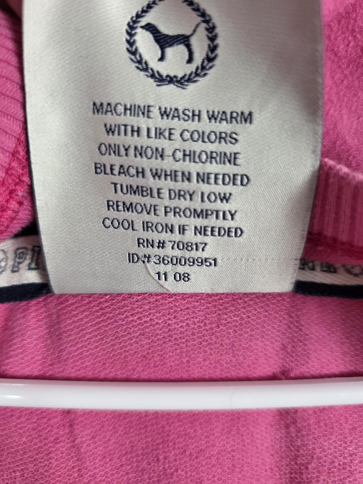 Victorias Secret PINK Vintage y2k Hooded Ruffle V neck Dress LARGE 2008