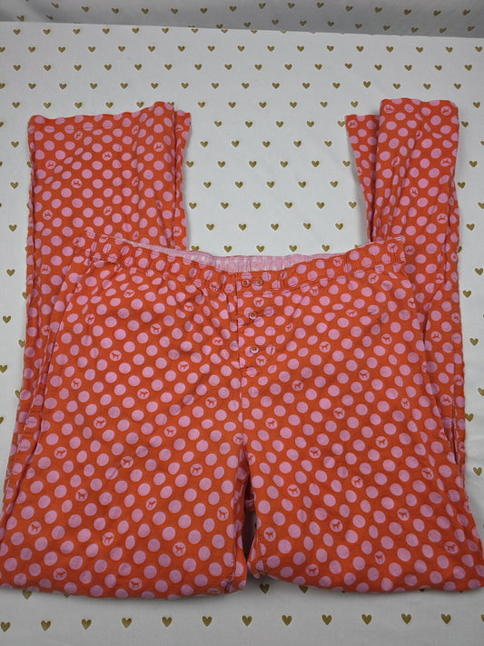 Victorias Secret PINK Vintage Y2k POLKA DOT Logo BUTT Sleep Pants COTTON Medium