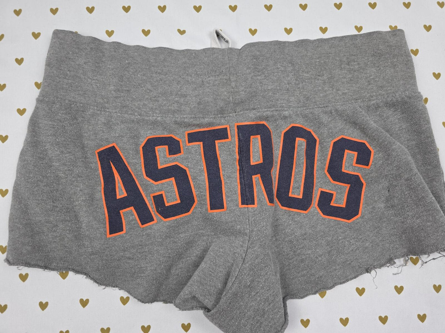 Victorias Secret PINK HOUSTON ASTROS MLB Sweat Shorts Logo Butt MEDIUM