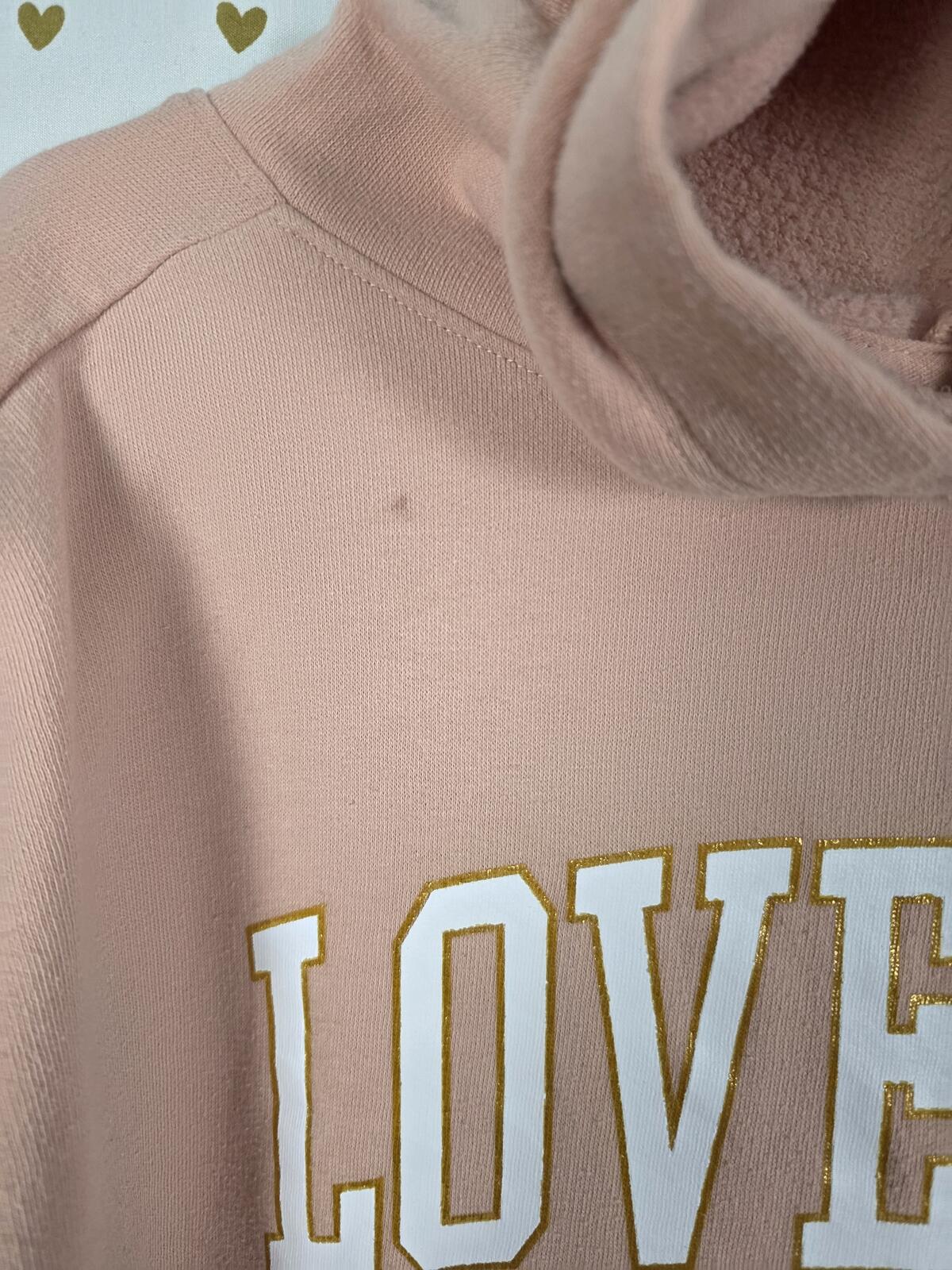 Victorias Secret Pink Love Logo Pullover hoodie sweater shirt oversized MEDIUM