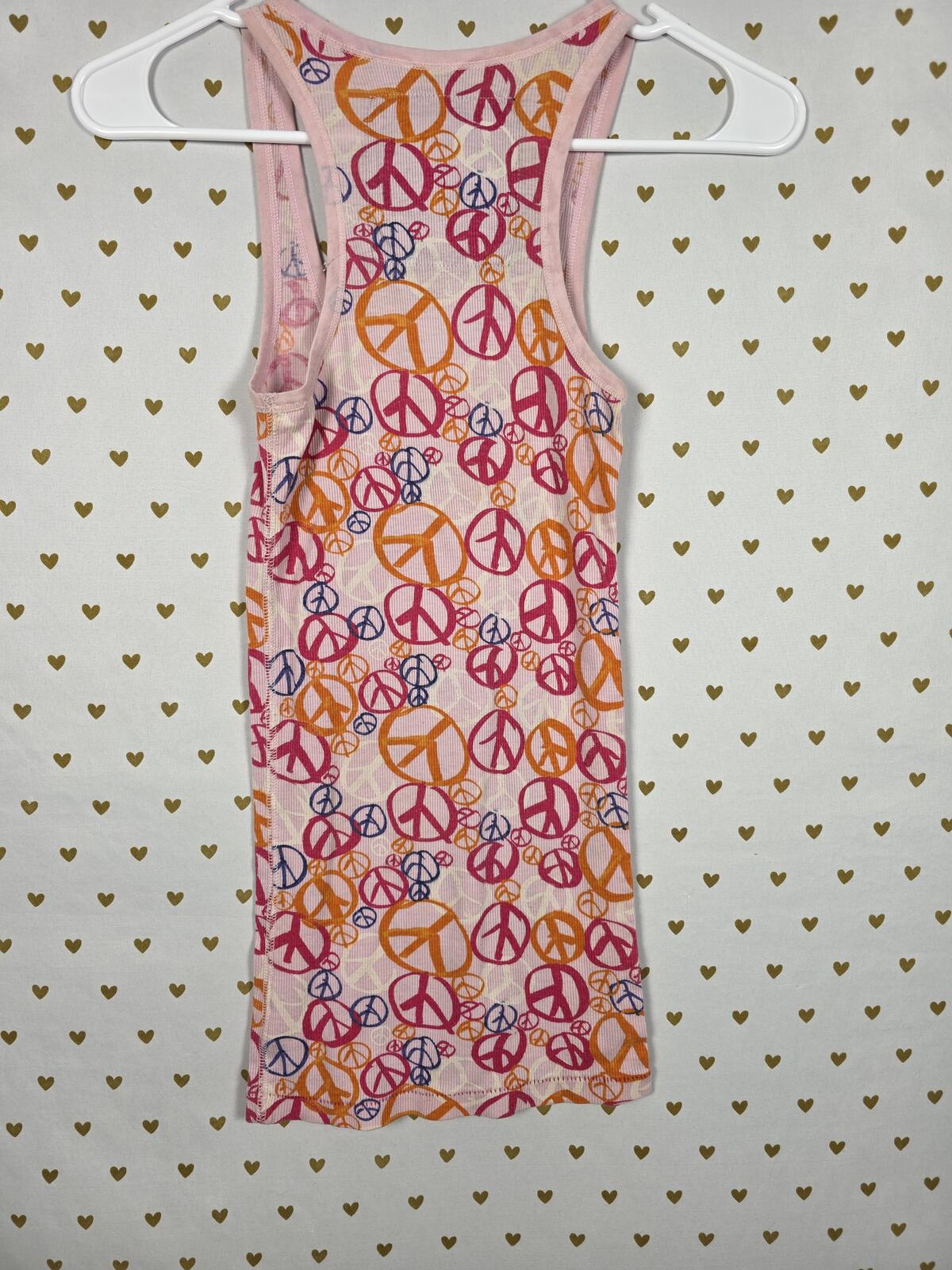 Victorias Secret PINK vintage Y2k PEACE Ribbed tank top XS
