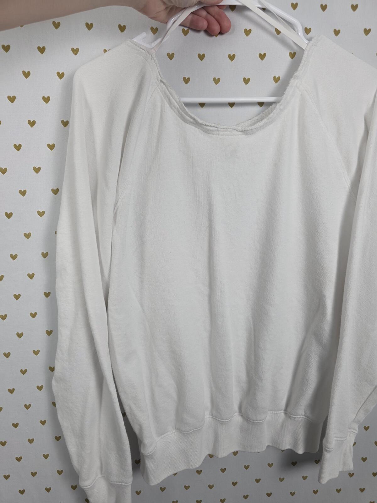 Victorias Secret Pink Slouchy Logo Off shoulder sweater shirt SMALL