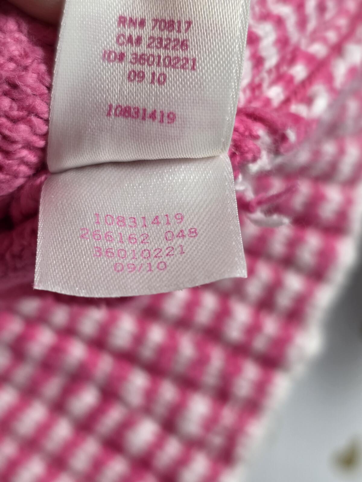 Victorias Secret Pink Vintage knit cardigan sweater long sleeve Striped y2k MED