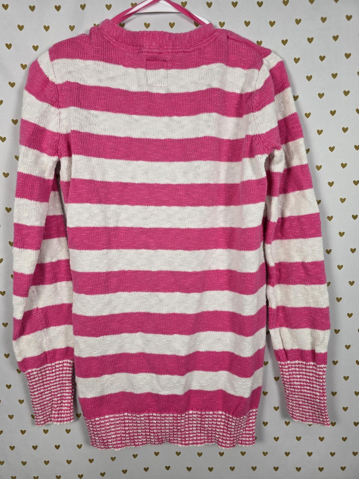 Victorias Secret Pink Vintage knit cardigan sweater long sleeve Striped y2k MED