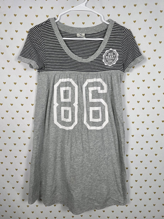 Victorias Secret PINK Vintage Babydoll Dress Long Shirt Striped 86 Y2k Small