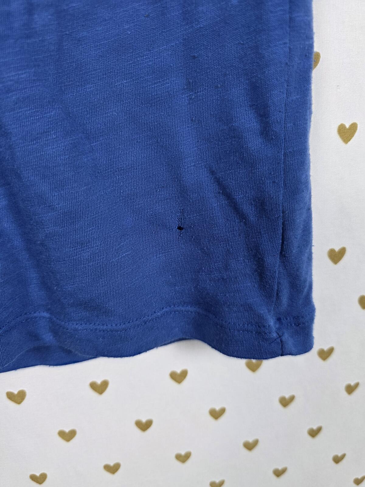 Victorias Secret PINK LOVE Vintage V neck Blue Y2k Tee shirt Small