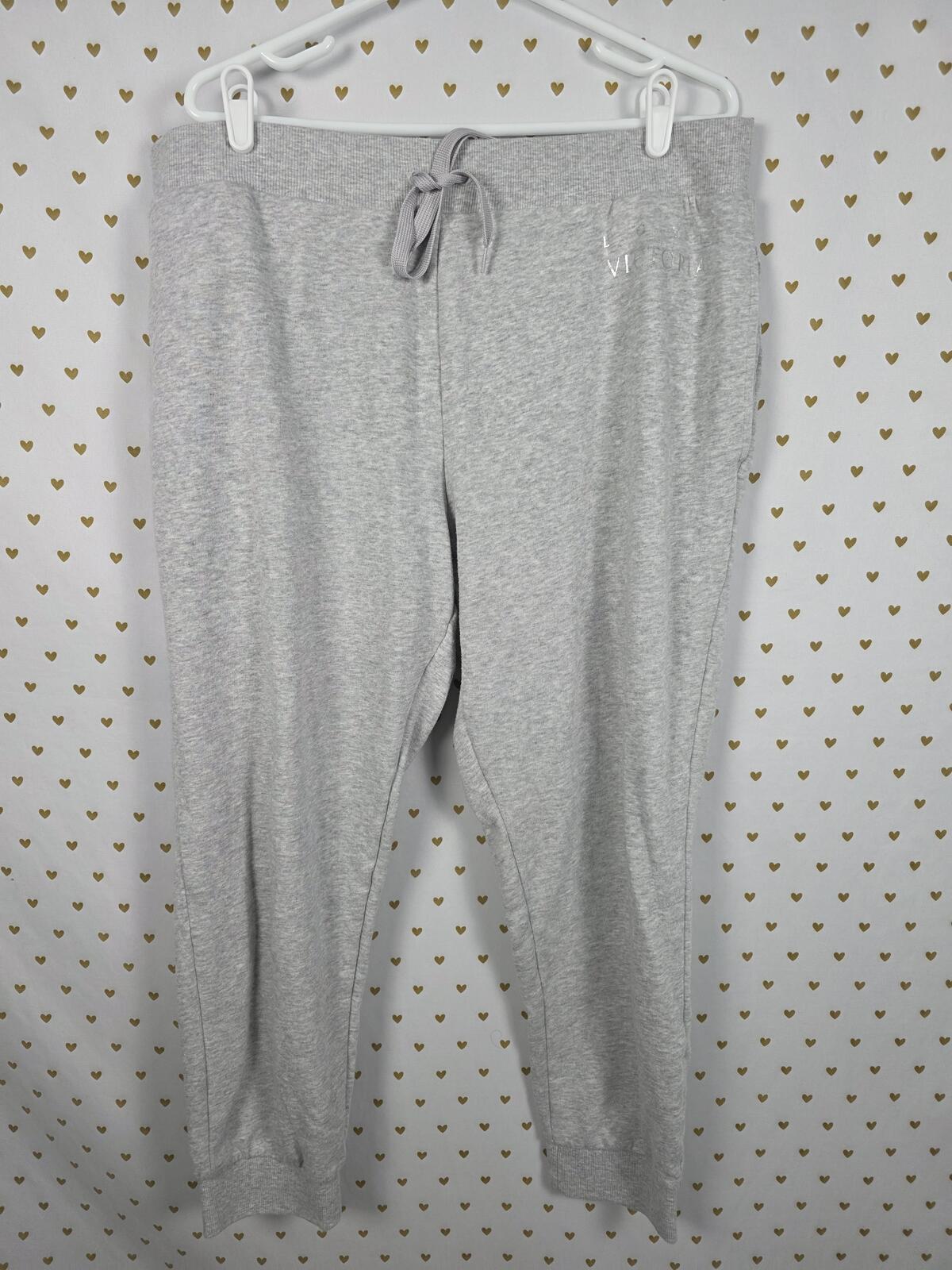 Victorias Secret Grey Comfy XL Sweatpants Tapered Joggers Sweats