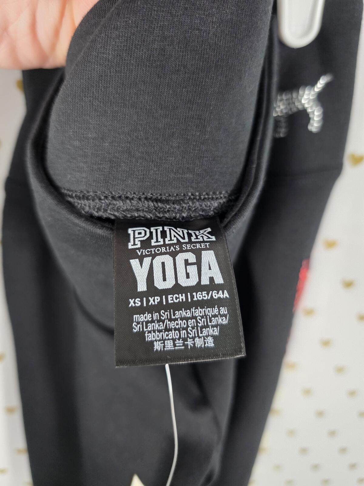 Victorias Secret PINK RAINBOW BLING sequined NEW Leggings Yoga Pants Tee SET