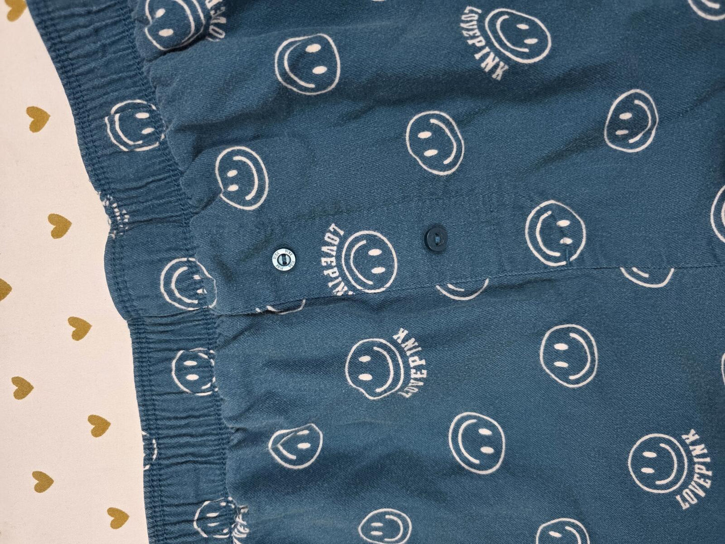 Victorias Secret PINK Smiley Face LARGE Sleep Shorts Boxers Pajama Bottoms