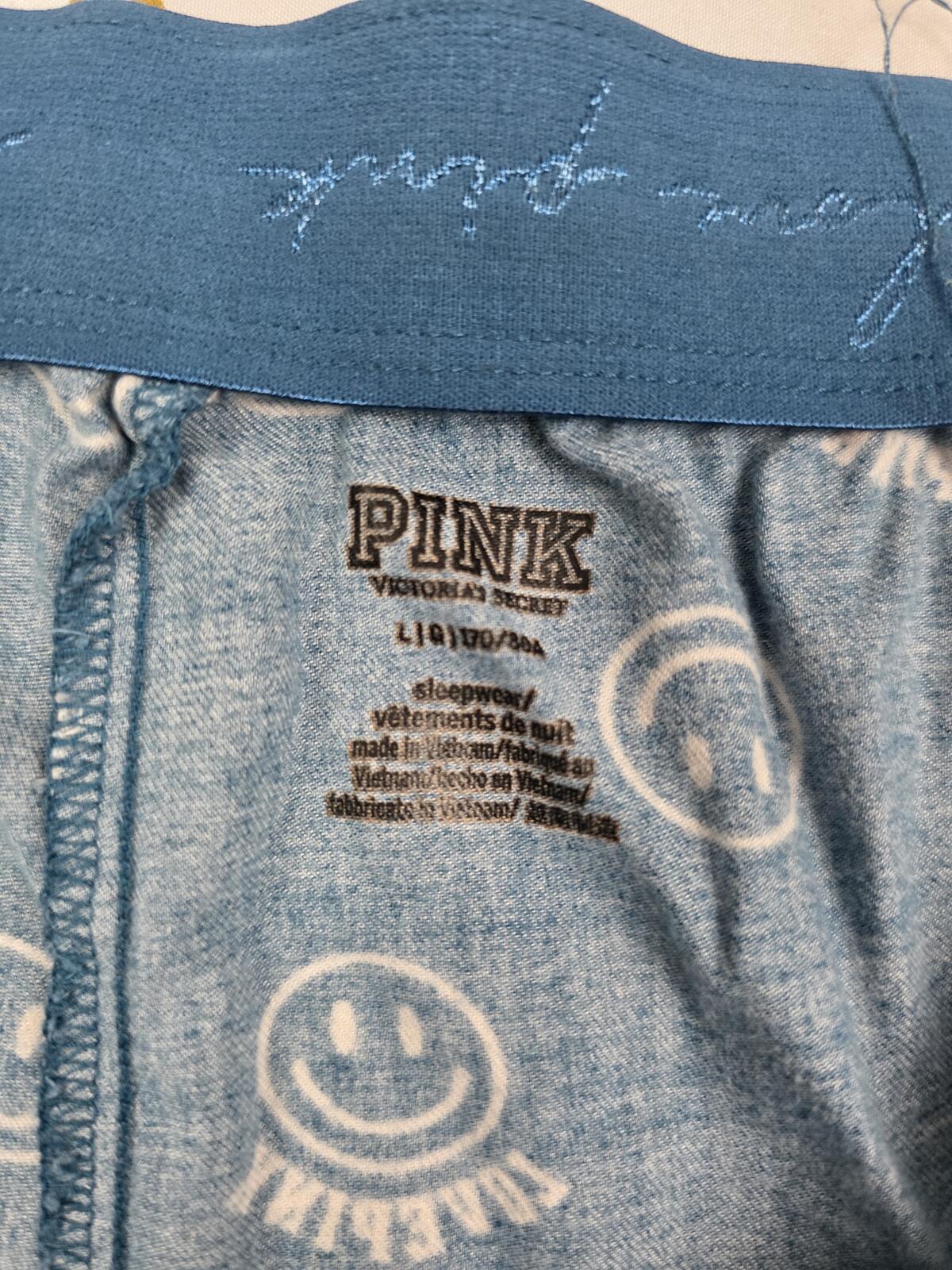 Victorias Secret PINK Smiley Face LARGE Sleep Shorts Boxers Pajama Bottoms