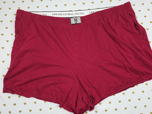 Victorias Secret Red BLING logo 2XL XXL Sleep Shorts Boxers Pajama Bottoms
