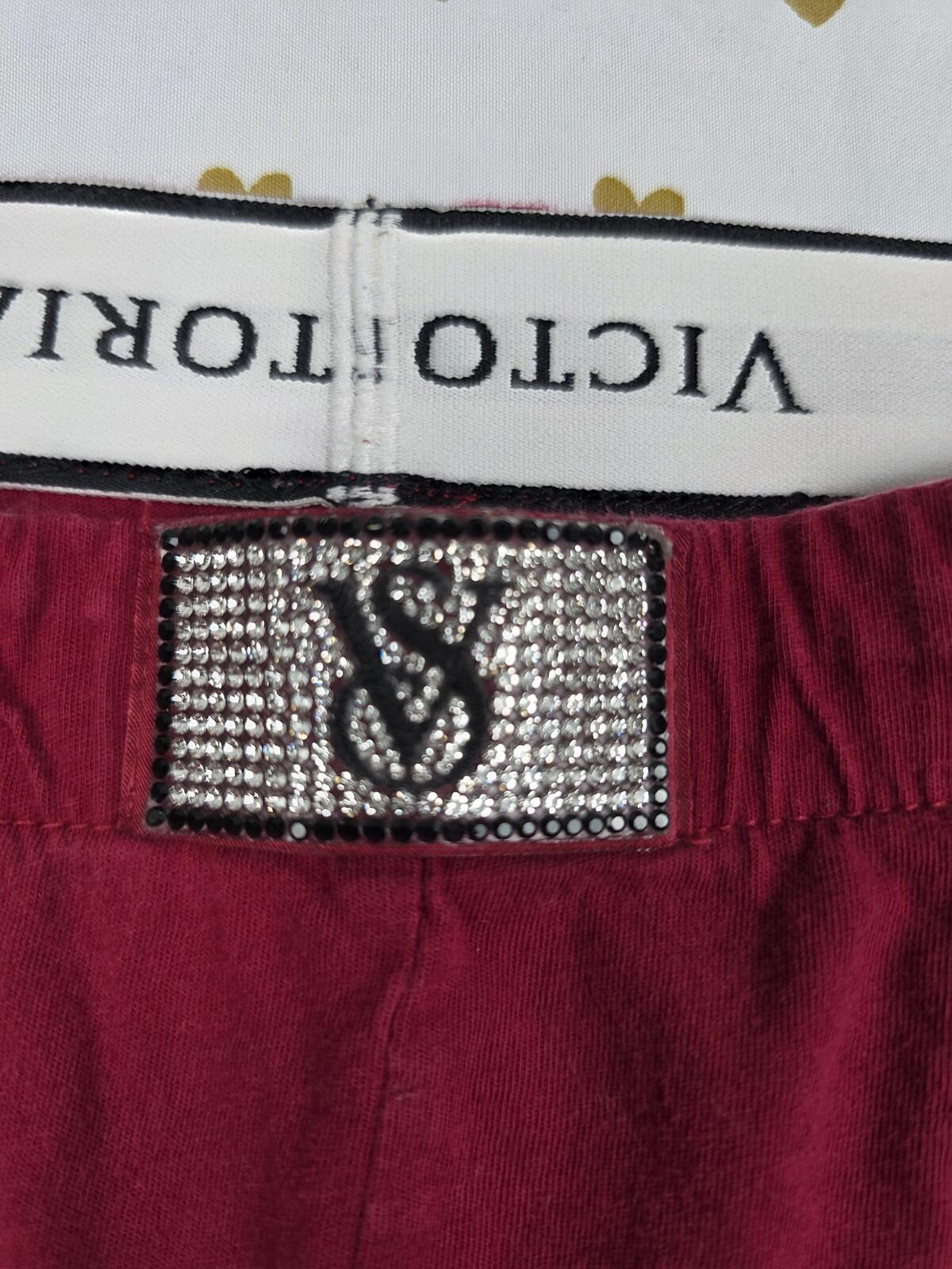 Victorias Secret Red BLING logo 2XL XXL Sleep Shorts Boxers Pajama Bottoms