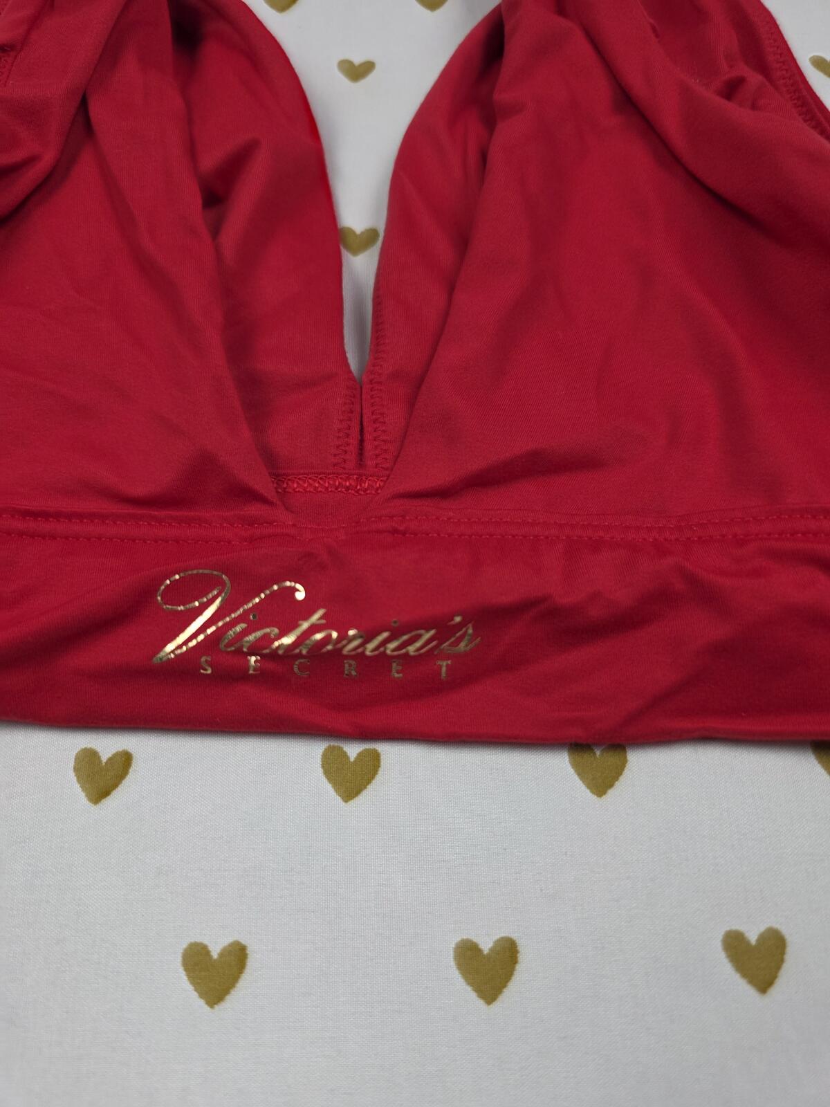 Victorias Secret RED Super soft MEDIUM Bralette Bra Top Tank