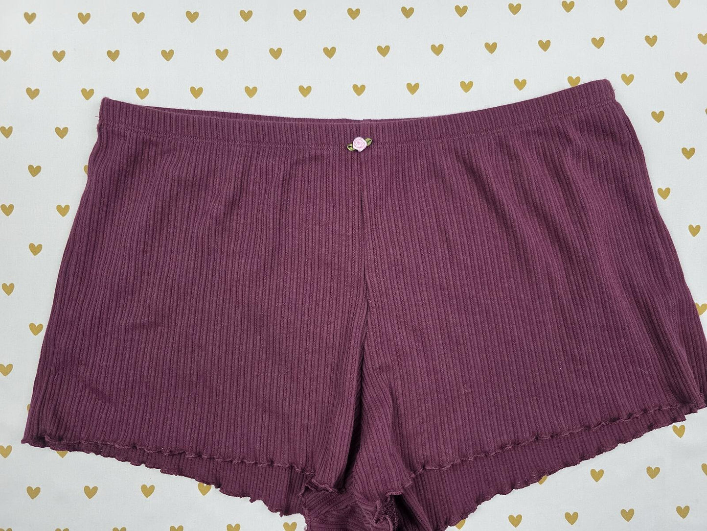 Victorias Secret PINK maroon stretch Medium  Sleep Shorts Boxers Pajama Bottoms