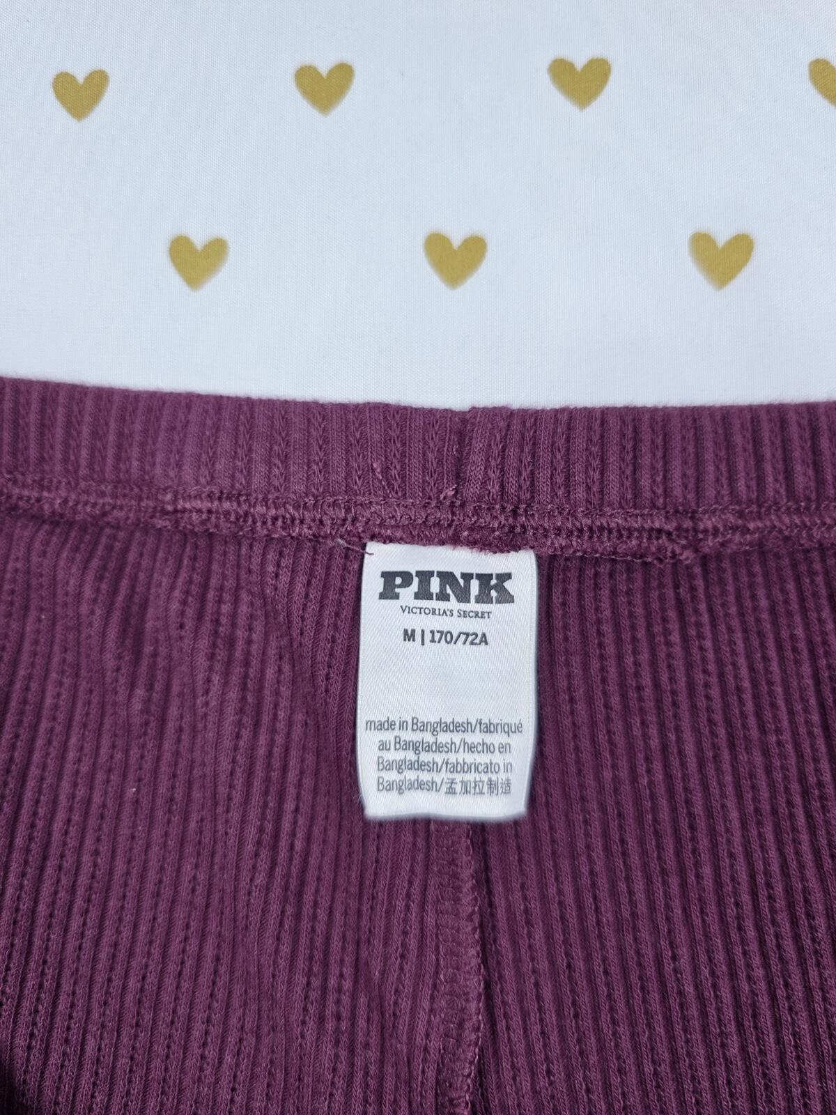 Victorias Secret PINK maroon stretch Medium  Sleep Shorts Boxers Pajama Bottoms
