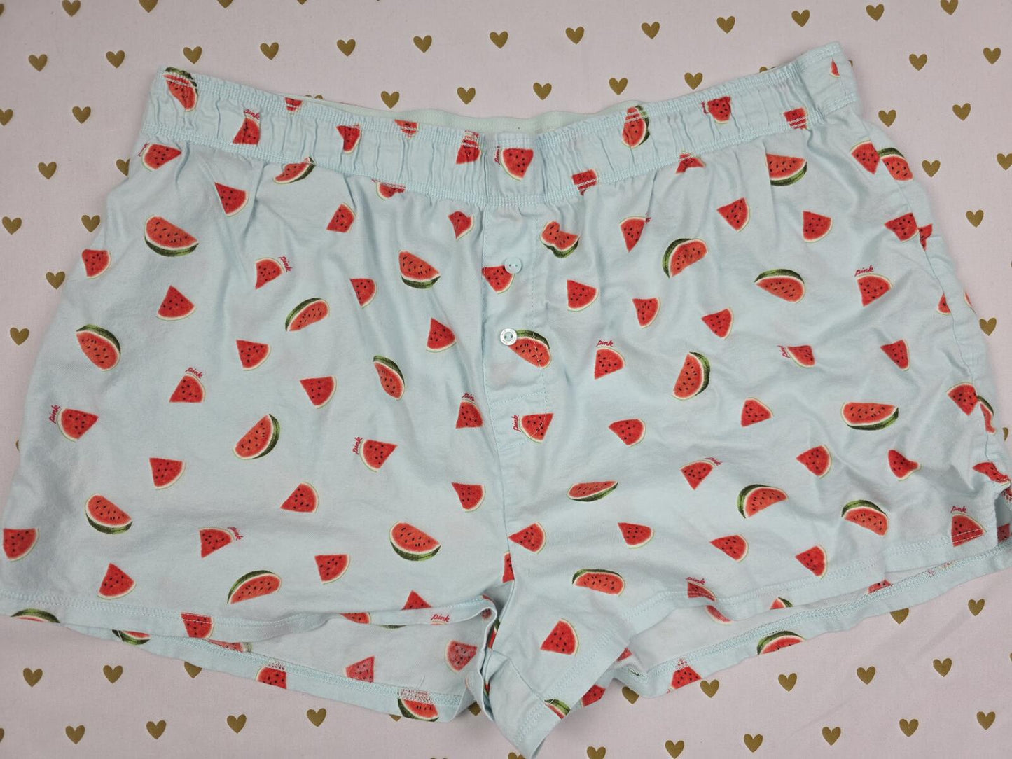 Victorias Secret PINK Watermelon Small Sleep Shorts Boxers Pajama Bottoms