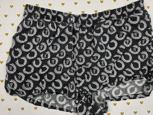 Victorias Secret PINK Black Crest Logo Medium Sleep Shorts Boxers Pajama Bottoms