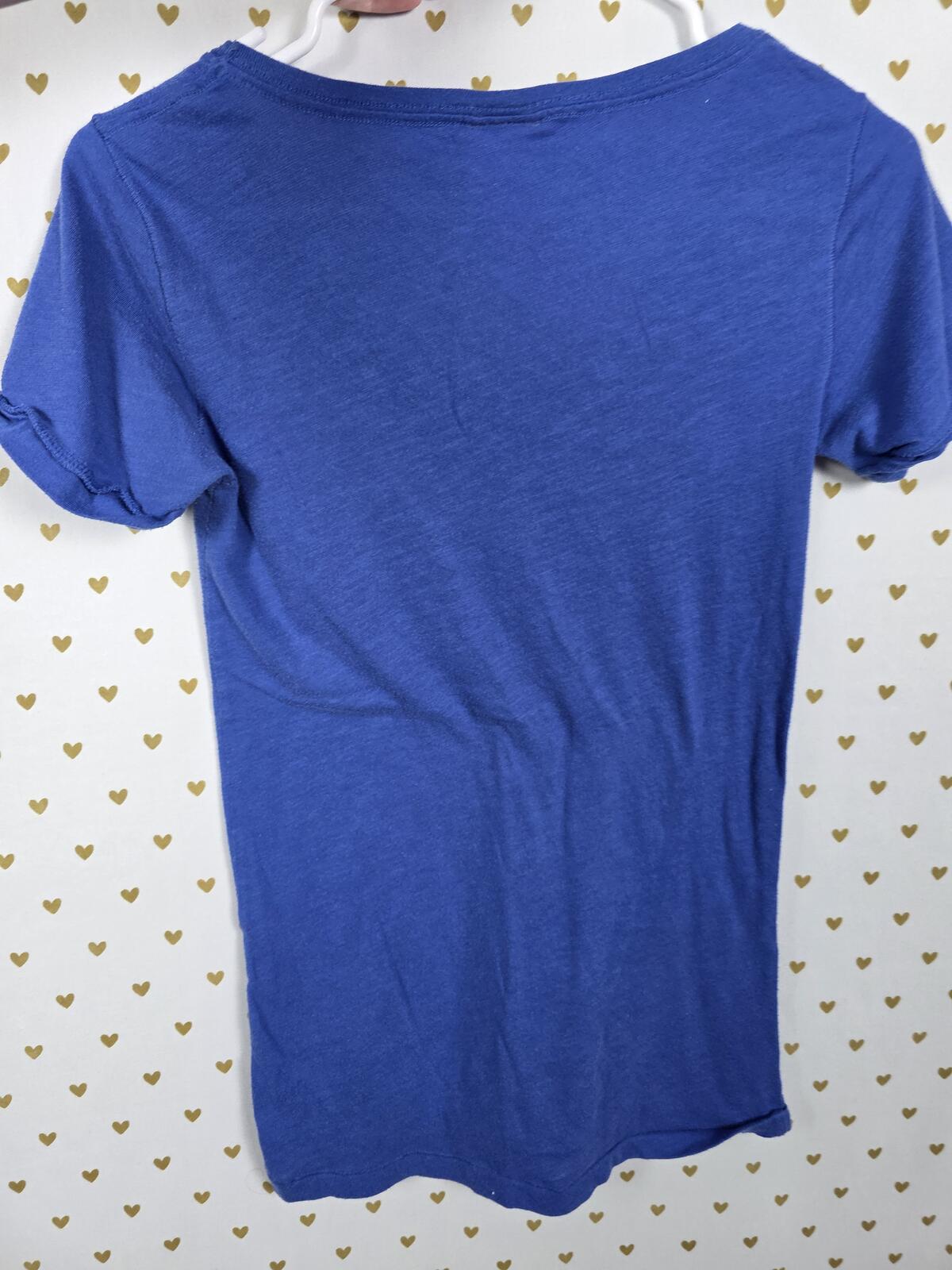 Victorias Secret PINK blue embroidered letter tee shirt vintage xs