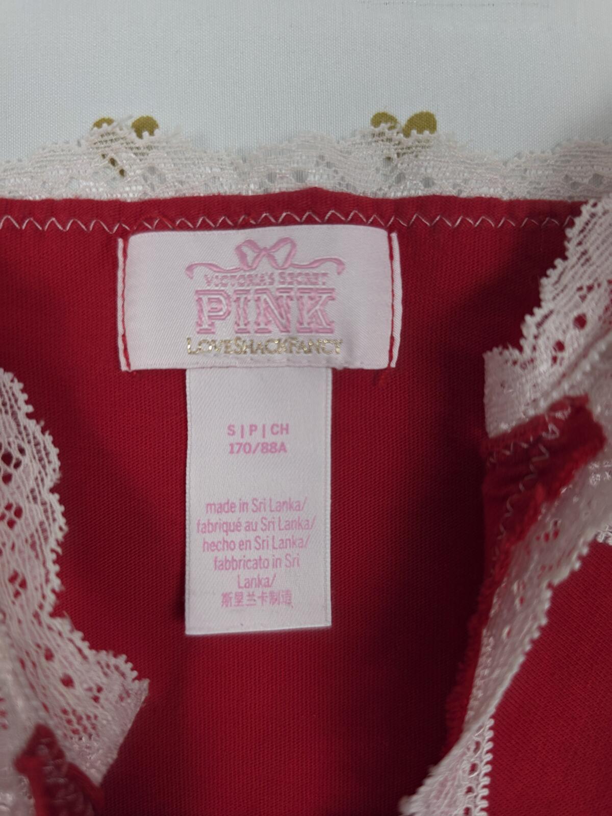 Victorias Secret PINK LOVESHACKFANCY Tank Boxers Sleep Shorts SET Small 2pcs