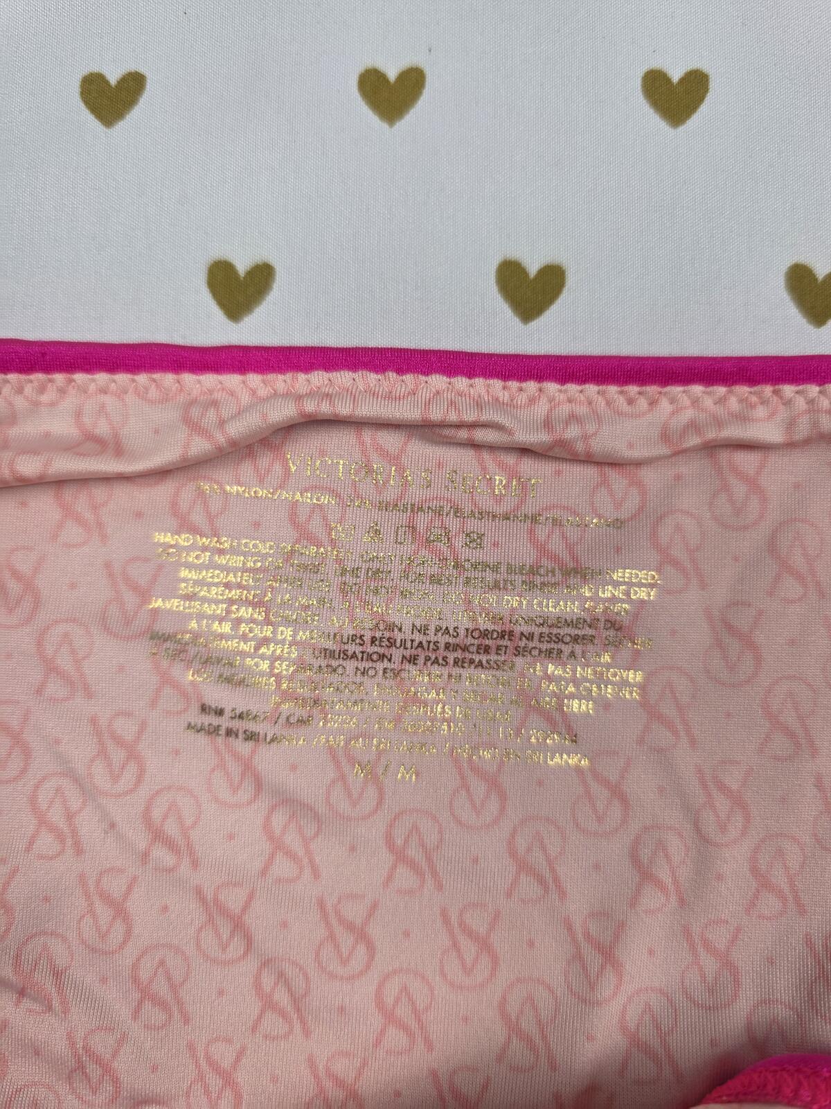 Victorias Secret Swim ruched Pink Bikini Bottoms MEDIUM Pink
