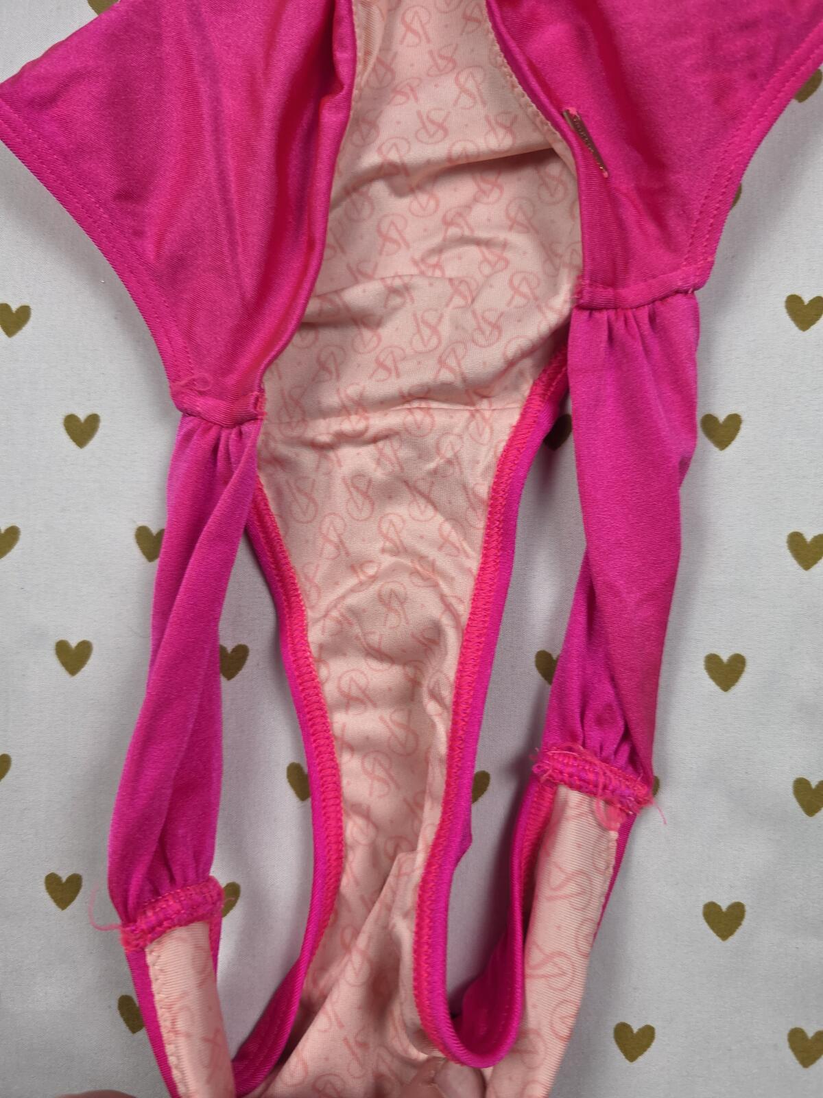 Victorias Secret Swim ruched Pink Bikini Bottoms MEDIUM Pink