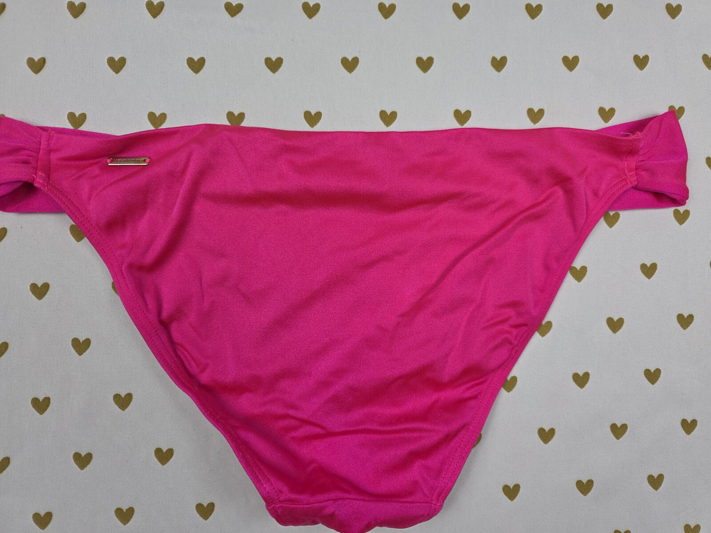 Victorias Secret Swim ruched Pink Bikini Bottoms MEDIUM Pink