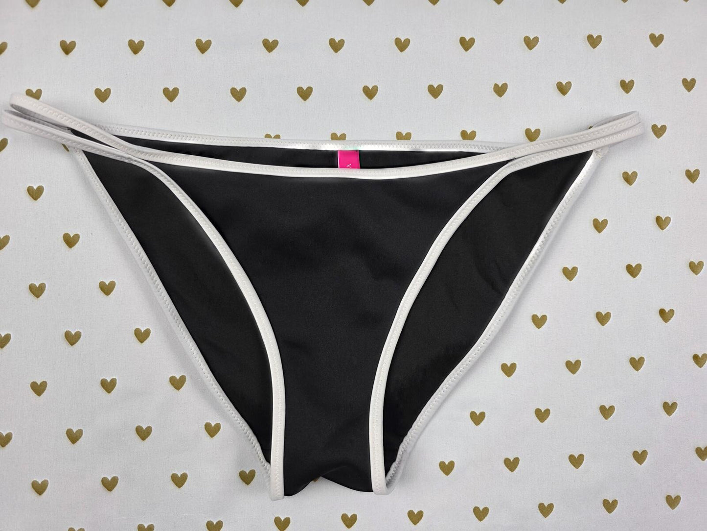 Victorias Secret Swim Strappy Bikini Bottoms Black Low Rise Medium