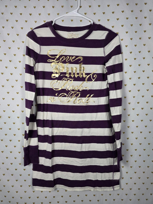 Victorias Secret PINK Vintage Striped Long Sleeve ROCK N ROLL Dress XS