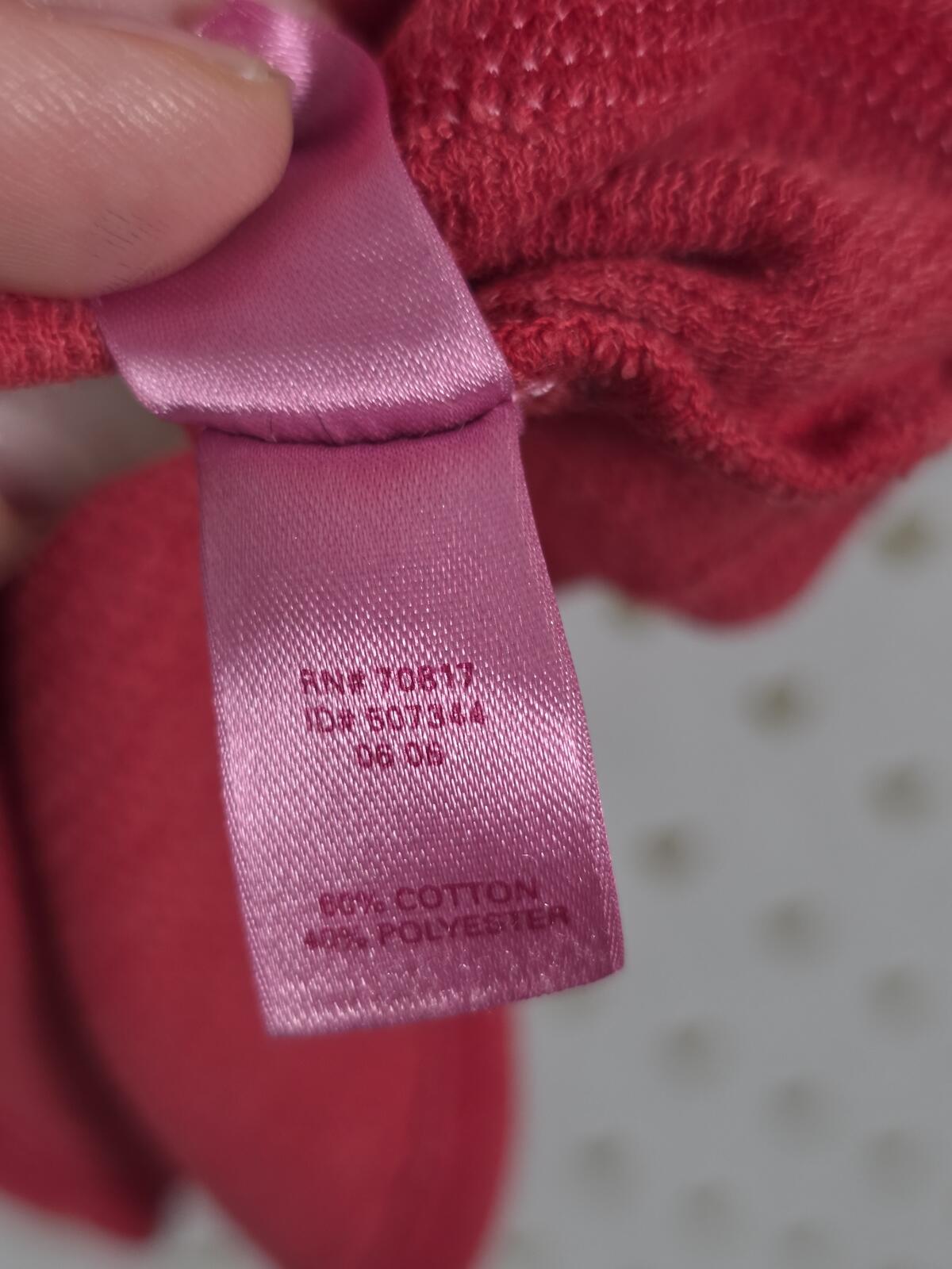 Vintage PINK Victoria's Secret Thermal Tunic Henley Mini Dress Crest SMALL