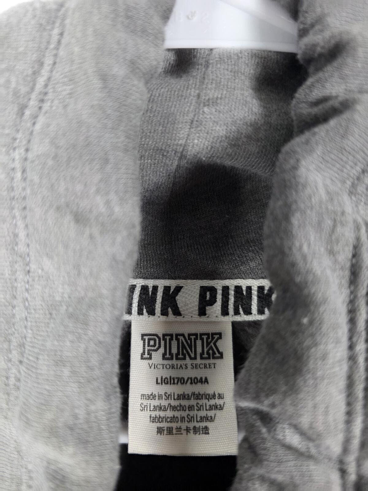 PINK Victoria's Secret Rainbow Logo Slouchy Jogger Set Gray Large