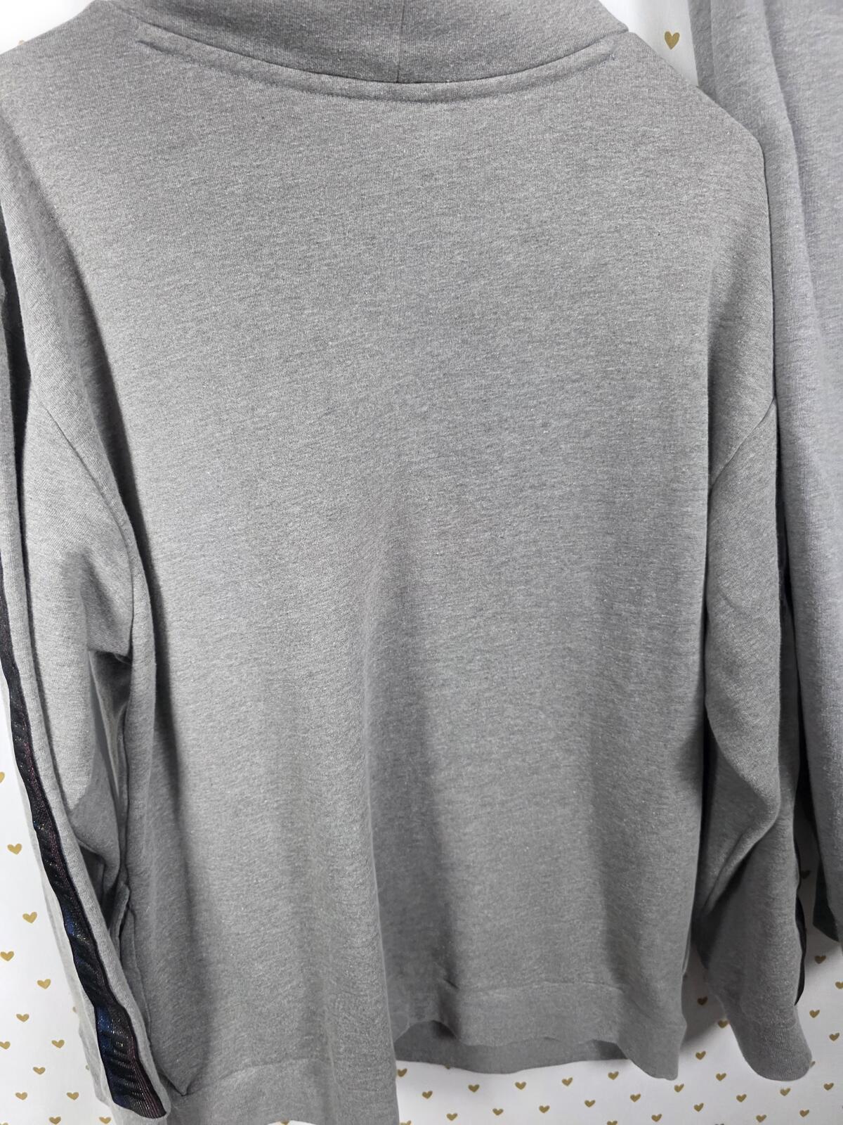 PINK Victoria's Secret Rainbow Logo Slouchy Jogger Set Gray Large