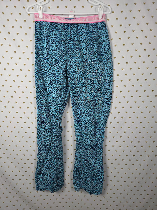 Victorias Secret PINK Vintage Y2k Blue Leopard Cheetah Sleep Pants Pajama Bottom