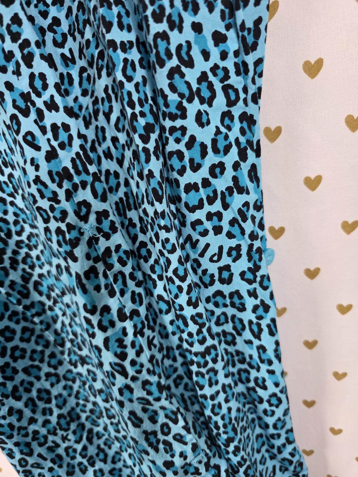Victorias Secret PINK Vintage Y2k Blue Leopard Cheetah Sleep Pants Pajama Bottom