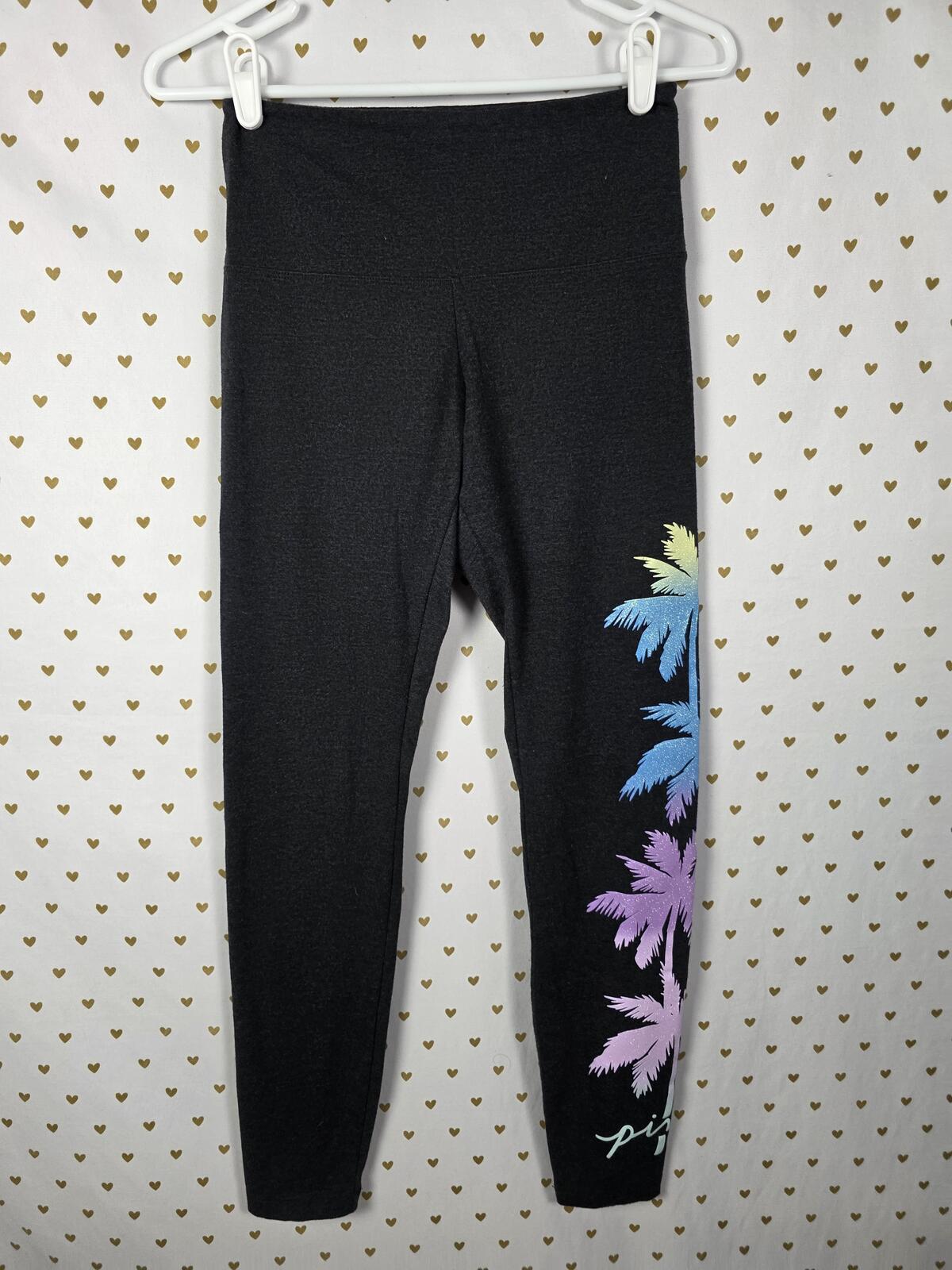 Victorias Secret Pink BLING GLitter Palm Slouchy Sweater Yoga Pant SET outfit SM