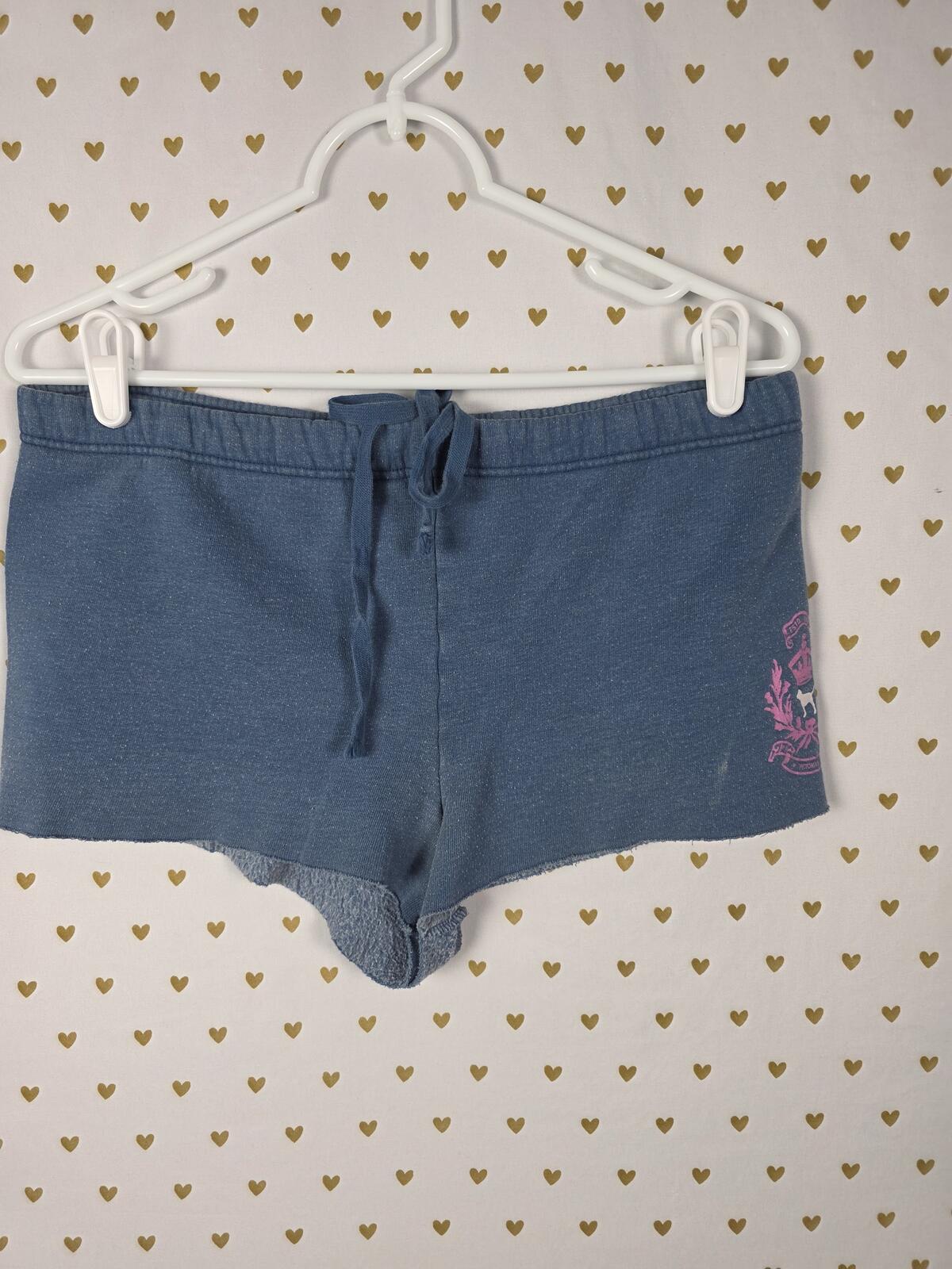 Victorias Secret Vintage ROYAL PINK Logo Sweat shorts Y2k Sweats Medium