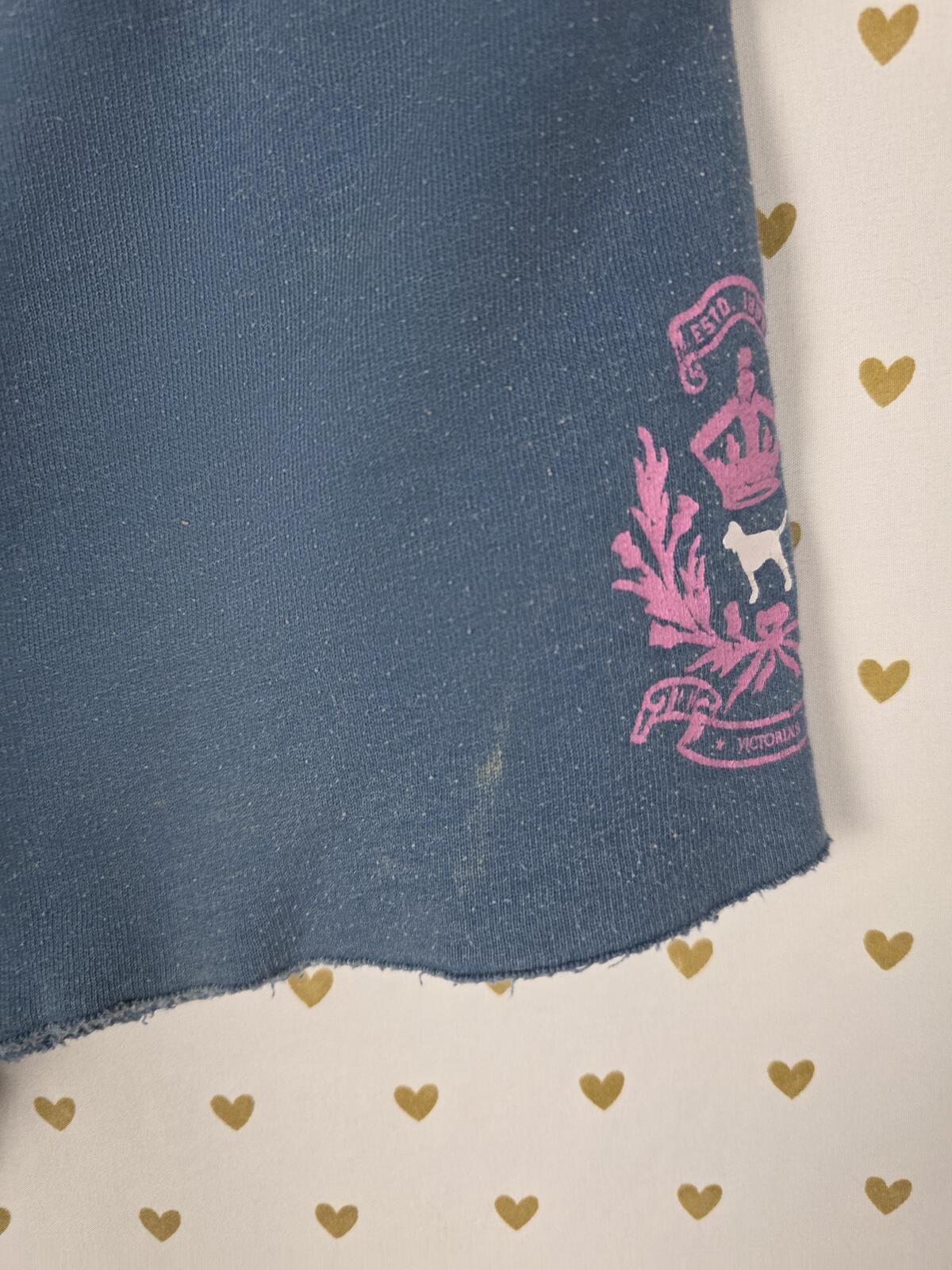 Victorias Secret Vintage ROYAL PINK Logo Sweat shorts Y2k Sweats Medium