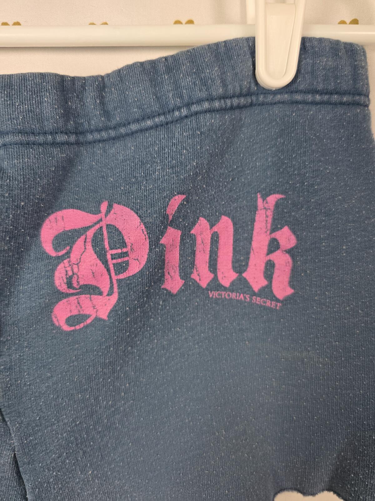 Victorias Secret Vintage ROYAL PINK Logo Sweat shorts Y2k Sweats Medium