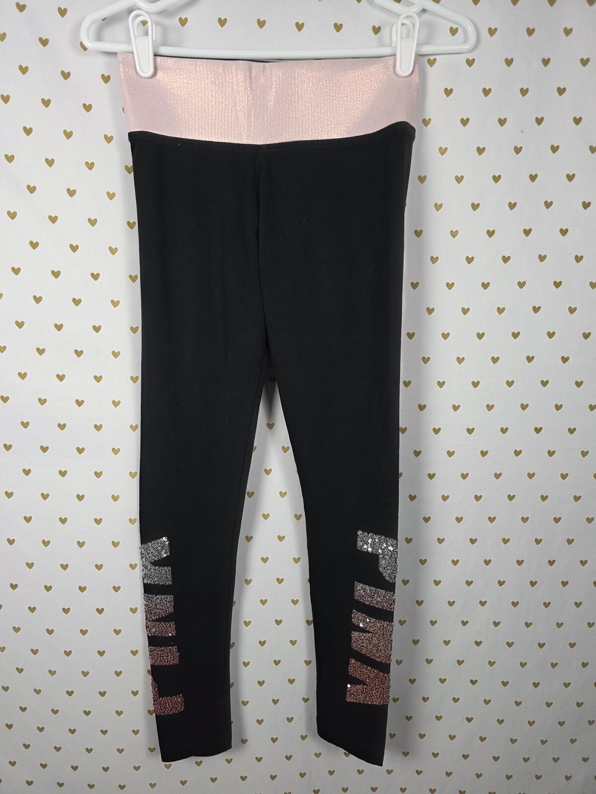 Victorias Secret PINK Gradient BLING Sequined Tee shirt Yoga Pants SET XS